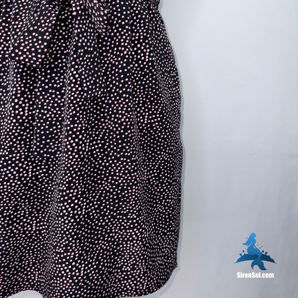 1171 Express Sleeveless Dress – Size S/P – Black & Pink Dot Print - Picture 8 of 14